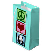 Cute Blauwgroen Panda Klein Cadeauzakje (Achterkant Gekanteld)