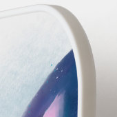 Cute Blauwgroen Roze Franse Bulldog Design Pickleball Paddle (Links Detail)