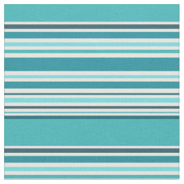 Cute Blauwgroen Striped Stof