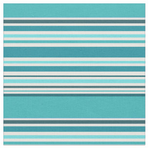 Cute Blauwgroen Striped Stof