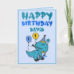 Cute Blauwgroen T-Rex Dino Grandson 1e verjaardag Kaart<br><div class="desc">Dit ontwerp is voor iedereen die op zijn eerste verjaardag iets moois zoekt voor een kleine jongen. Als je op zoek bent naar uitnodigingen voor de eerste verjaardag, vooral voor je kleinzoon, is deze perfect wat je nodig hebt. Het ontwerp is voorzien van een schattige dinosaurus met een boeg stropdas...</div>