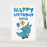 Cute Blauwgroen T-Rex Dinosaur Grandson 1st Birthd Kaart<br><div class="desc">Dit ontwerp is voor iedereen die op zijn eerste verjaardag iets moois zoekt voor een kleine jongen. Als je op zoek bent naar uitnodigingen voor de eerste verjaardag, vooral voor je kleinzoon, is deze perfect wat je nodig hebt. Het ontwerp is voorzien van een schattige dinosaurus met een boeg stropdas...</div>