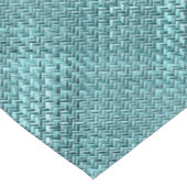 Cute Blauwgroen Turquoise Blue Faux Rattan Weave P Korte Tafelloper (Hoek)
