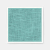 Cute Blauwgroen Turquoise Green Faux Jute Fabric P Servetten (Voorkant)