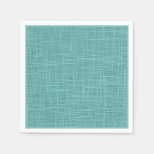 Cute Blauwgroen Turquoise Green Faux Jute Fabric P Servetten (Voorkant)