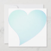Cute bleek aqua blue big hart Valentijnsdag card (Voorkant)
