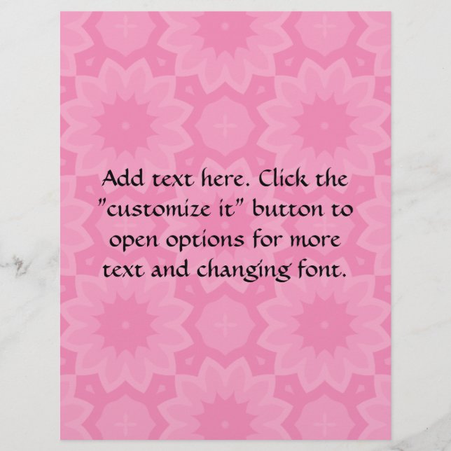 Cute bleek roze florale kaleidoscoop (Voorkant)