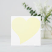 Cute bleek yellow big hart minimalist Modern card (Staand voorkant)