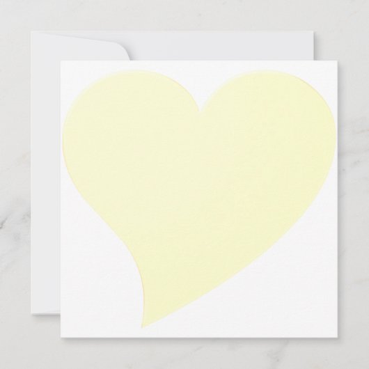 Cute bleek yellow big hart minimalist Modern card (Voorkant)