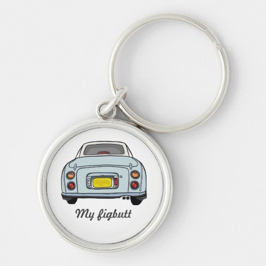 Cute Bleke Aqua Blue Figaro Sleutelhanger (Voorkant)