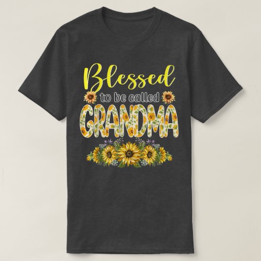 Cute Blessed heet Grandma Sunflower Grand T-shirt (Design voorkant)