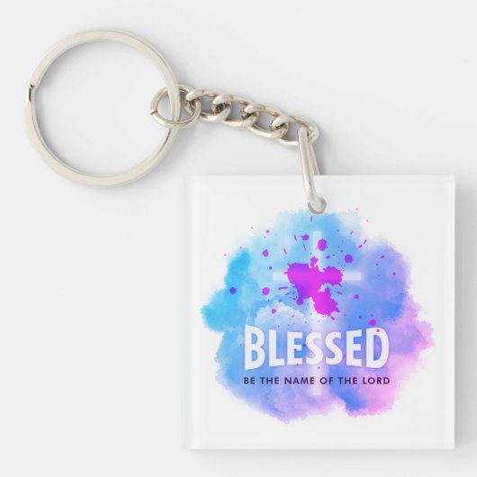 Cute Blessed is de naam van de Heer Christelijk Sleutelhanger (Voorkant)