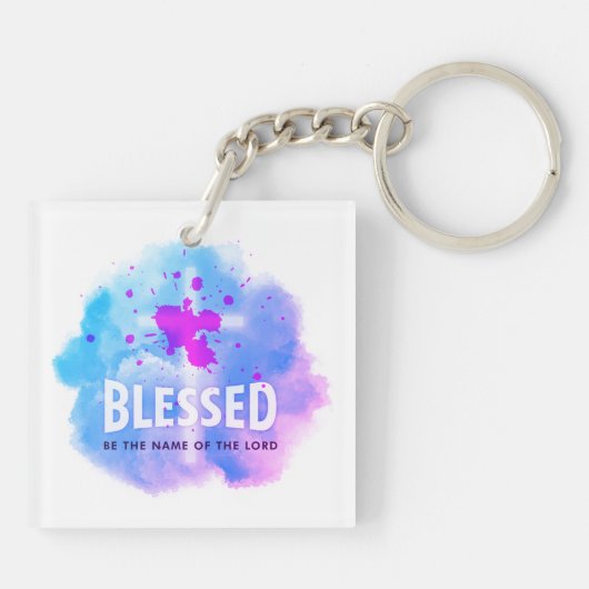 Cute Blessed is de naam van de Heer Christelijk Sleutelhanger (Achterkant)