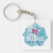 Cute Blessed is de naam van de Heer Christelijk Sleutelhanger (Voorkant)