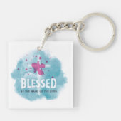 Cute Blessed is de naam van de Heer Christelijk Sleutelhanger (Achterkant)
