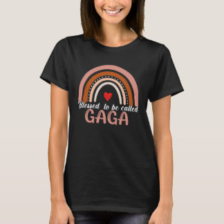 Cute Blessed To Be Called Gaga Rainbow Women Mothe T-shirt