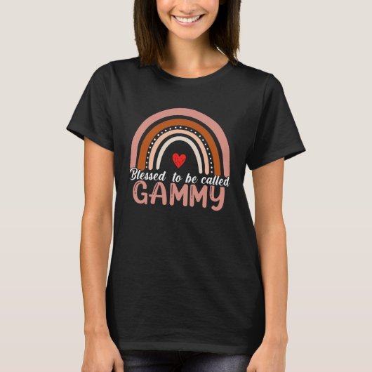 Cute Blessed To Be Called Gammy Rainbow Women Moth T-shirt (Voorkant)