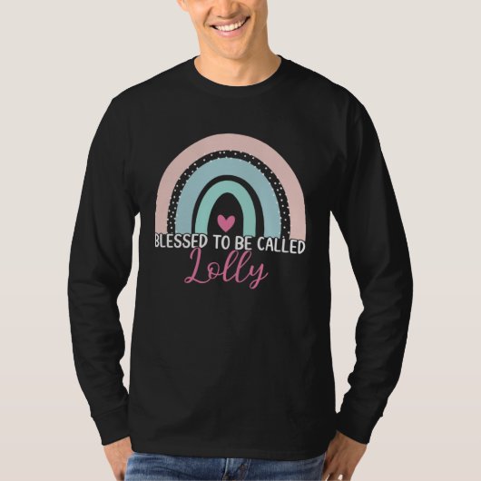 Cute Blessed To Be Called Lolly Boho Rainbow Mom G T-shirt (Voorkant)
