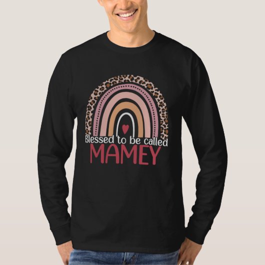 Cute Blessed To Be Called Mamey Rainbow Leopard Mo T-shirt (Voorkant)
