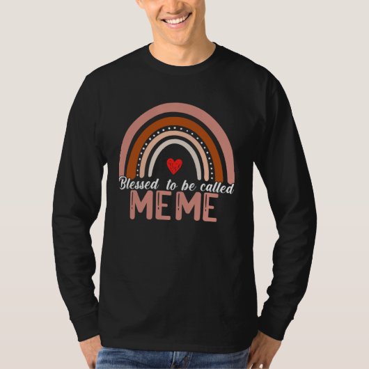 Cute Blessed To Be Called Meme Rainbow Women Mothe T-shirt (Voorkant)