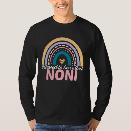 Cute Blessed To Be Called Noni Rainbow Mother s Da T-shirt (Voorkant)