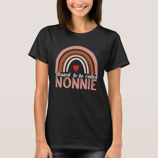 Cute Blessed To Be Called Nonnie Rainbow Women Mot T-shirt (Voorkant)