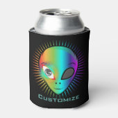 Cute Blinking Alien Head Thunder_Cove Blikjeskoeler (Blikje Voorkant)