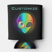 Cute Blinking Alien Head Thunder_Cove Blikjeskoeler (Achterkant)