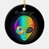 Cute Blinking Alien Head Thunder_Cove Keramisch Ornament (Voorkant)