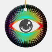 Cute Blinking Alien Head Thunder_Cove Keramisch Ornament (Achterkant)