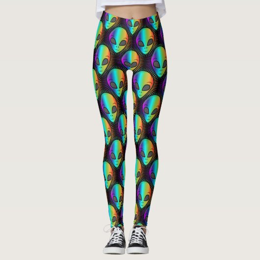 Cute Blinking Alien Head Thunder_Cove Leggings (Voorkant)