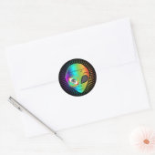 Cute Blinking Alien Head Thunder_Cove Ronde Sticker (Envelop)