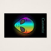 Cute Blinking Alien Head Thunder_Cove Visitekaartje (Achterkant)