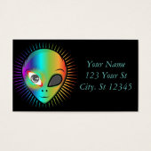 Cute Blinking Alien Head Thunder_Cove Visitekaartje (Voorkant)