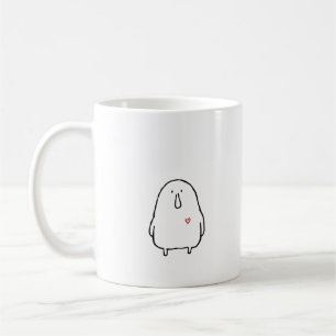 Cute Blob Heart Minimalistische Mok