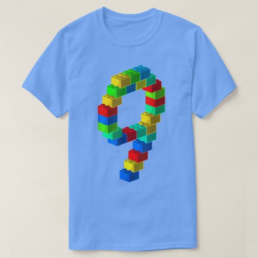 Cute Block Building 9th Birthday Gift 9 Year Old T-shirt (Design voorkant)