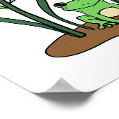 Cute Bloem en Kikker Poster  (Hoek)