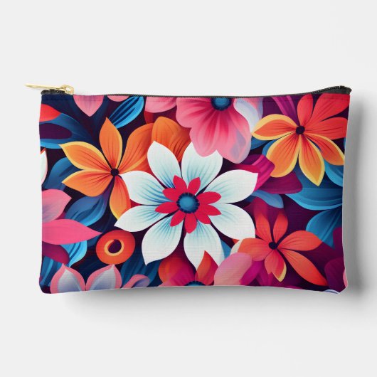 Cute Bloem Motief Accessoire Pouch Etui (Voorkant)