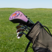 Cute Bloem Paars Roze Blauw Boho Madelief Biseksue Golfheadcover (Insitu)