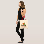 Cute bloemenboek bibliotheektas voor kinderen tote bag (Voorkant (model))