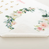 Cute Bloemige Mijlpaal Baby Meisje Maandelijkse Ba Sherpa Deken (3/4)