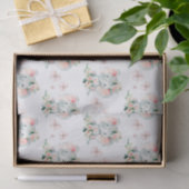 Cute Bloemige Olifant Frame Baby Shower Tissuepapier (Geschenk)
