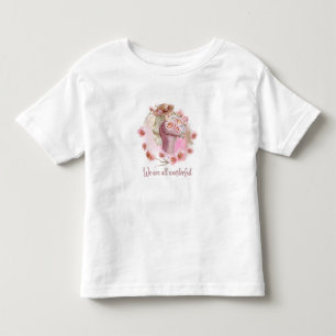 Cute Bloemige Peuter Meisje T-shirt Inspirerend