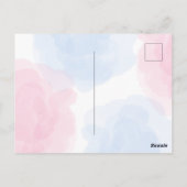 Cute Bloemige Regenboog Dinosaurus Verjaardagsfees Briefkaart (Achterkant)