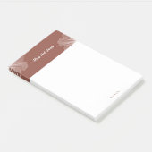 Cute Bloemige Terracotta Roest Chic Script Post-it® Notes (Schuin)
