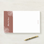 Cute Bloemige Terracotta Roest Chic Script Post-it® Notes (Op bureau)