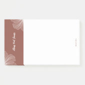 Cute Bloemige Terracotta Roest Chic Script Post-it® Notes (Voorkant)