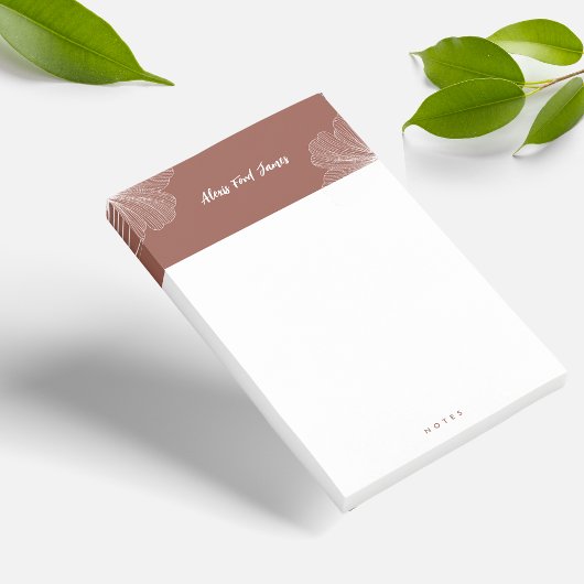 Cute Bloemige Terracotta Roest Chic Script Post-it® Notes
