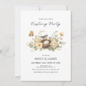 Cute Bloemrijke Nesteldecoratie Baby Shower Kaart (Voorkant)