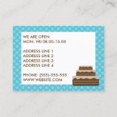 Cute Blonde Baker Woman Illustration Visitekaartje (Achterkant)